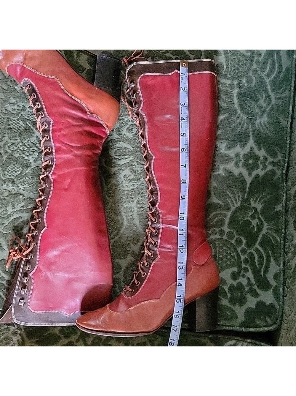 Vintage Yves Saint Laurent 70-71 Fall Collection Victorian Style Tall Boots - Picture 10 of 16